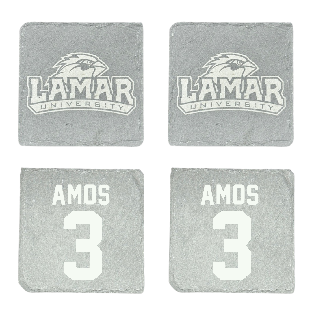 Lamar University Softball Stone Coaster (4 Pack)  - #3 Kalie Amos