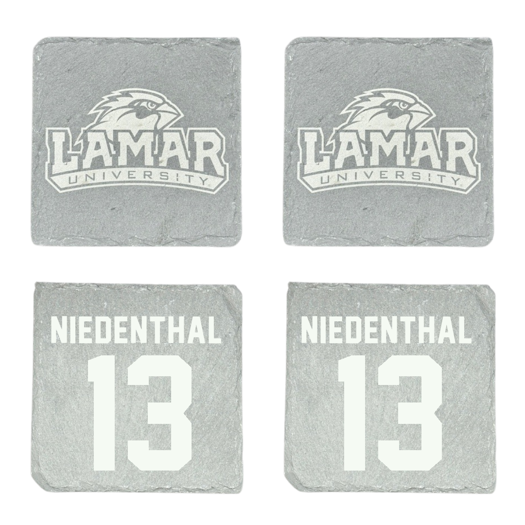 Lamar University Softball Stone Coaster (4 Pack)  - #13 Cameron Niedenthal