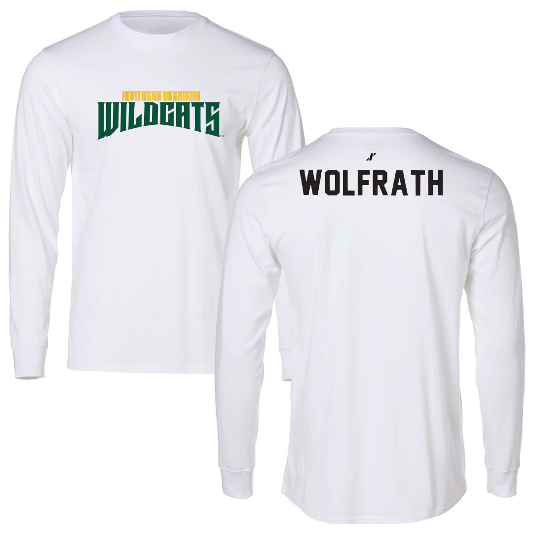 Northern Michigan University TF and XC White Classic Long Sleeve - Ellyse Wolfrath