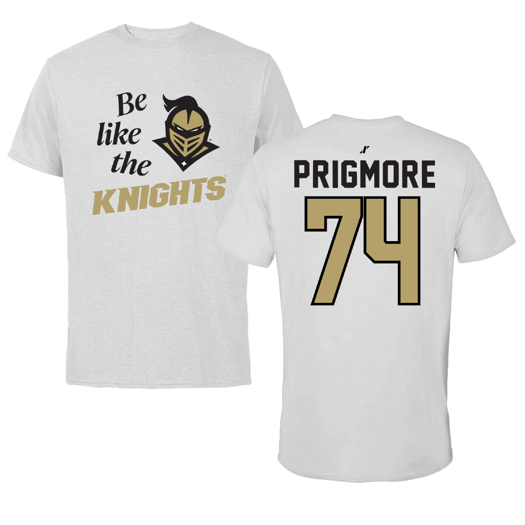 University of Central Florida Football Light Gray Be Like Us Performance Tee - #74 Matthew Prigmore