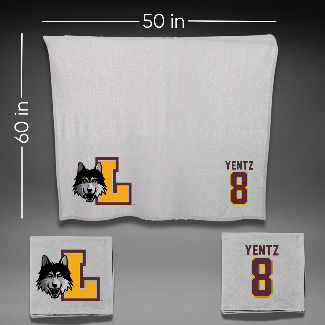 Loyola University-Chicago Volleyball Gray Blanket - #8 Jack Yentz
