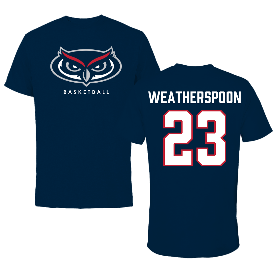Florida Atlantic University Basketball Navy Mascot Tee - #23 Brandon Weatherspoon