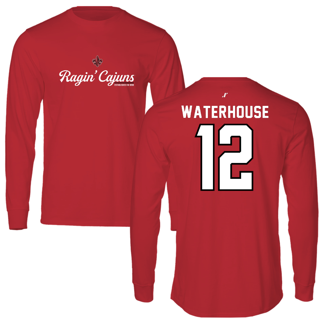 University of Louisiana at Lafayette Soccer Red General Performance Long Sleeve - #12 Hailly Waterhouse