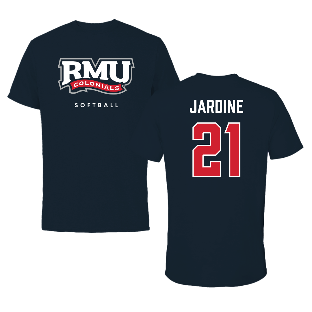 Robert Morris University Softball Navy Performance Tee - #21 Makayla Jardine