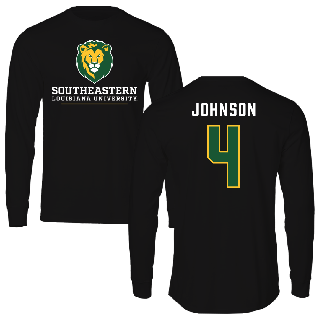 Southeastern Louisiana University Softball Black Performance Long Sleeve - #4 Lexi Johnson