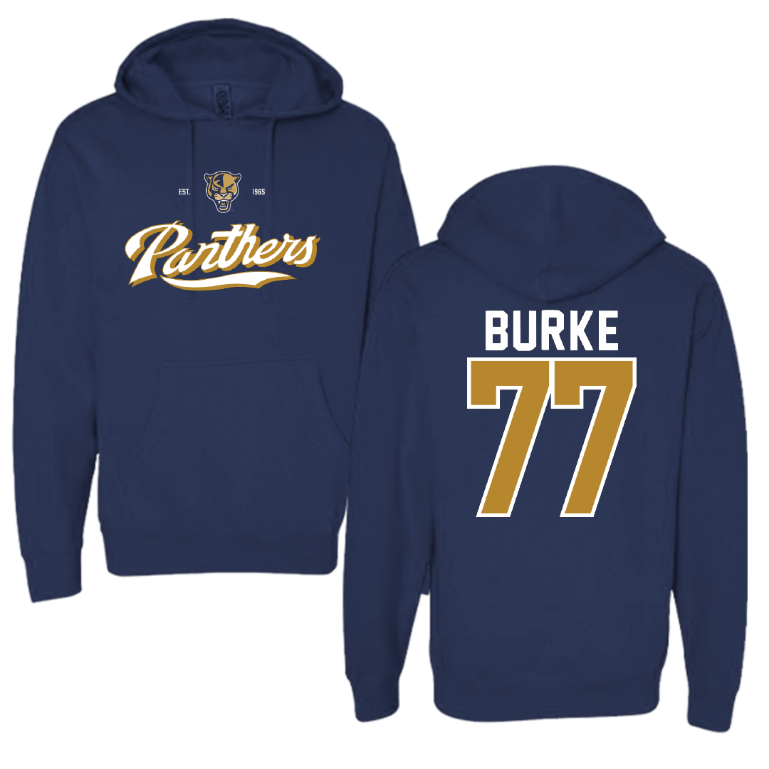 Florida International University Football Navy General Hoodie - #77 Travis Burke