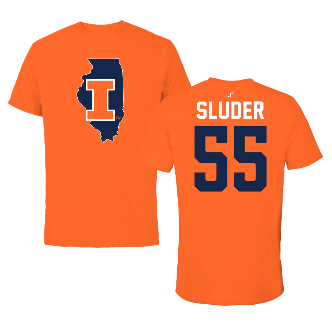 University of Illinois Softball Orange State Tee - #55 Mallory Sluder
