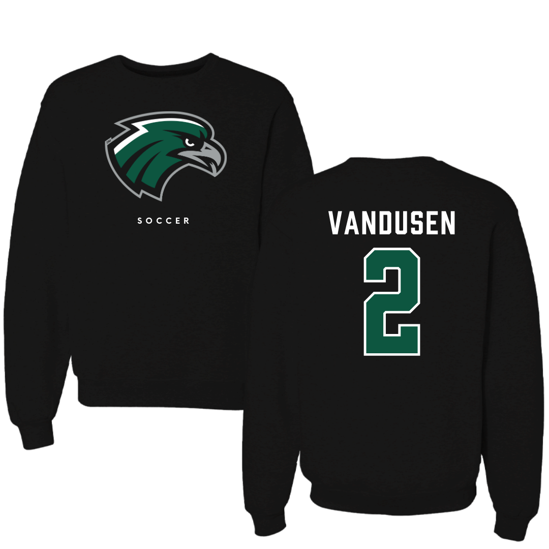 Northeastern State University Soccer Black Crewneck - #2 Ethan VanDusen