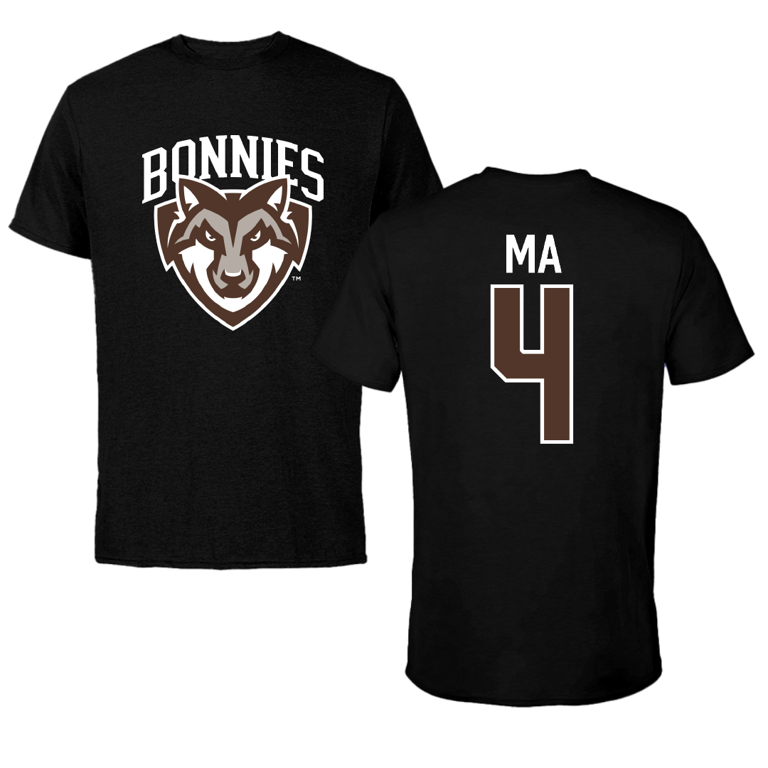 St. Bonaventure University Soccer Black Performance Tee - #4 Lilly Ma