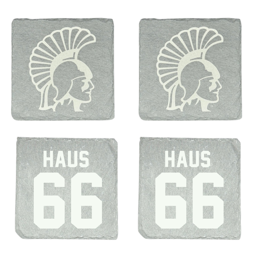 Winona State University Football Stone Coaster (4 Pack)  - #66 Blake Haus
