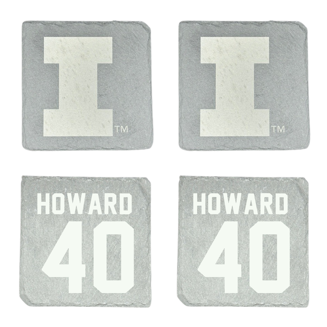 University of Illinois Softball Stone Coaster (4 Pack)  - #40 Zoie Howard