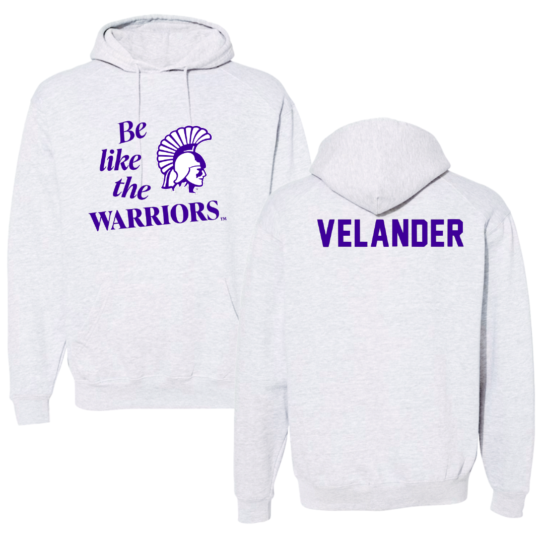 Winona State University Tennis Light Gray Be Like Us Hoodie - Kate Velander
