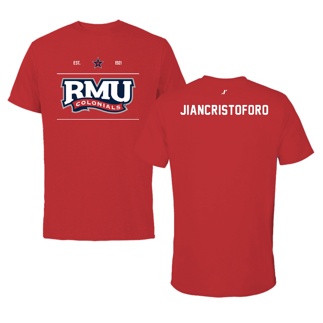 Robert Morris University TF and XC Red General Performance Tee - Emma Jiancristoforo