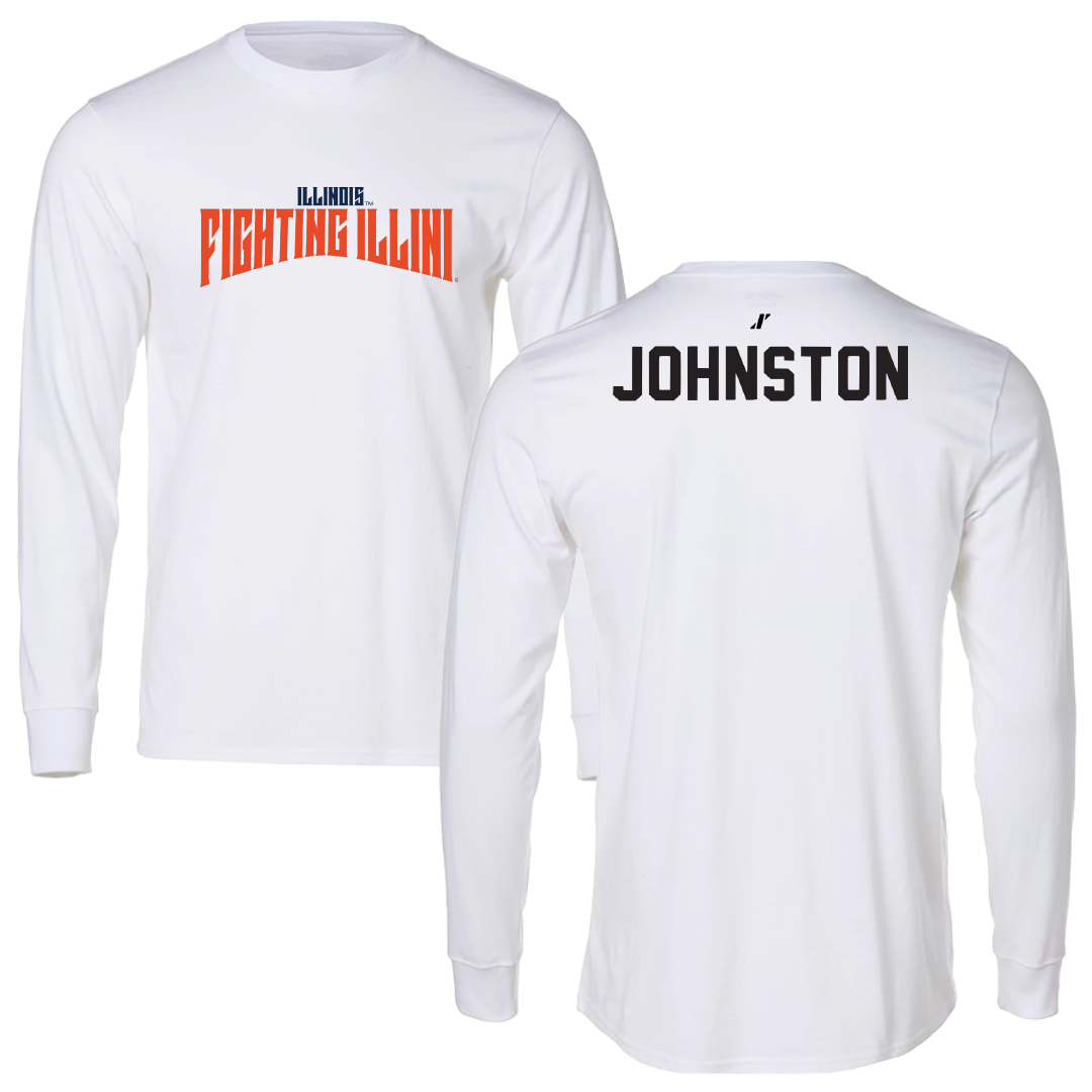 University of Illinois TF and XC White Classic Long Sleeve - Cody Johnston