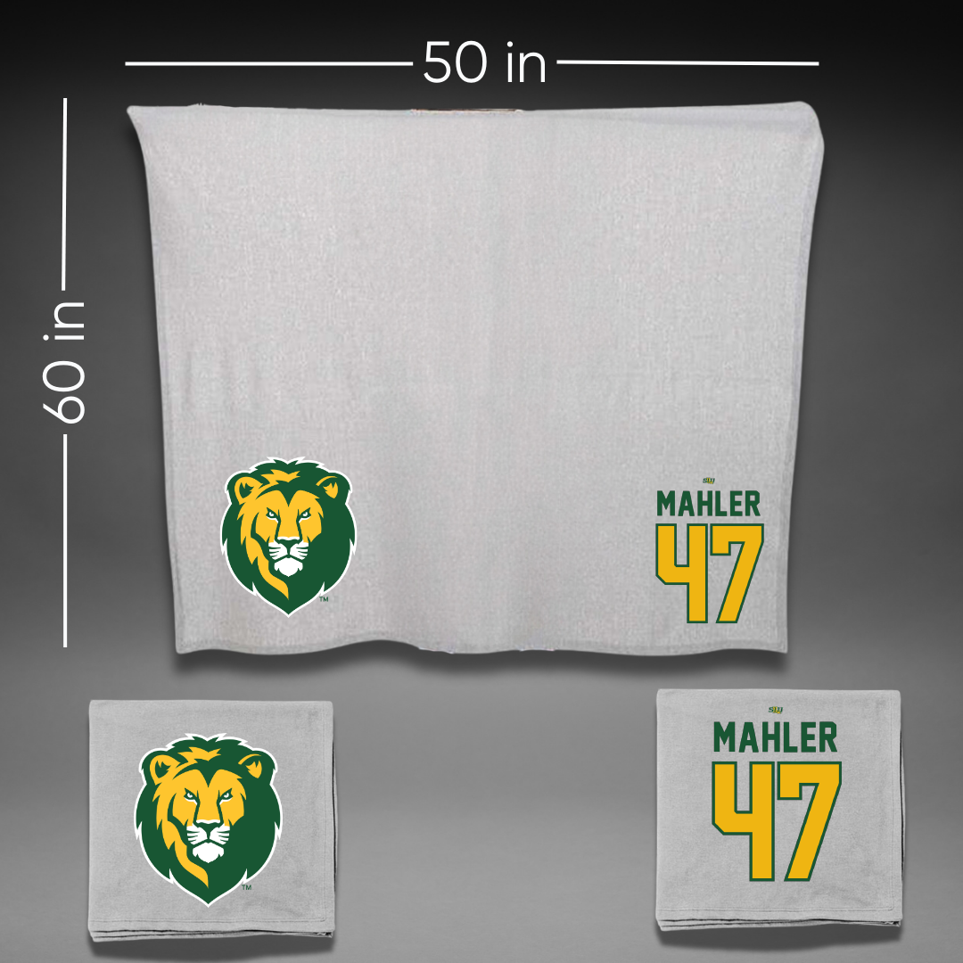 Southeastern Louisiana University Football Gray Blanket - #47 Alec Mahler