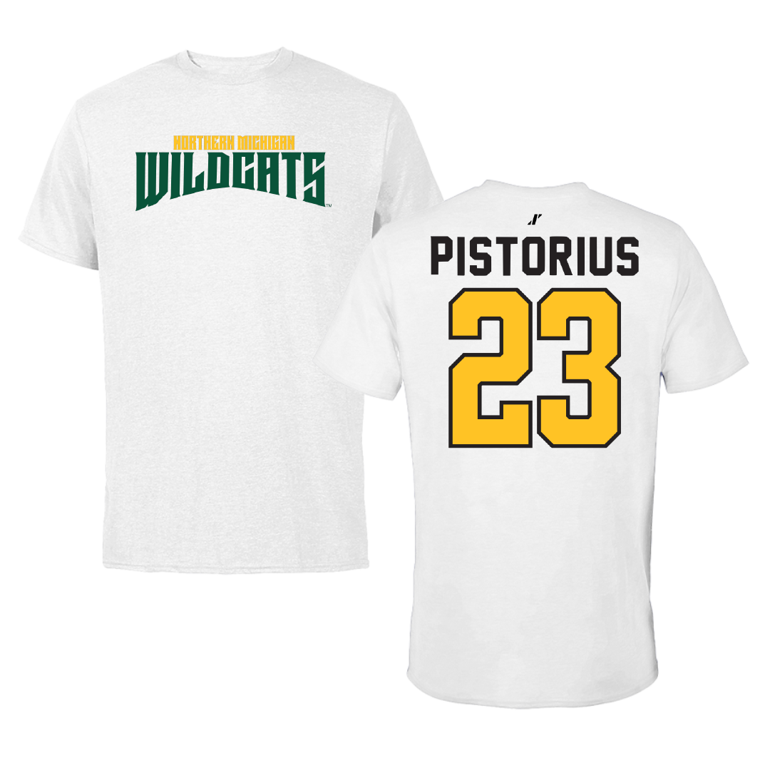 Northern Michigan University Soccer White Classic Performance Tee - #23 Molly Pistorius