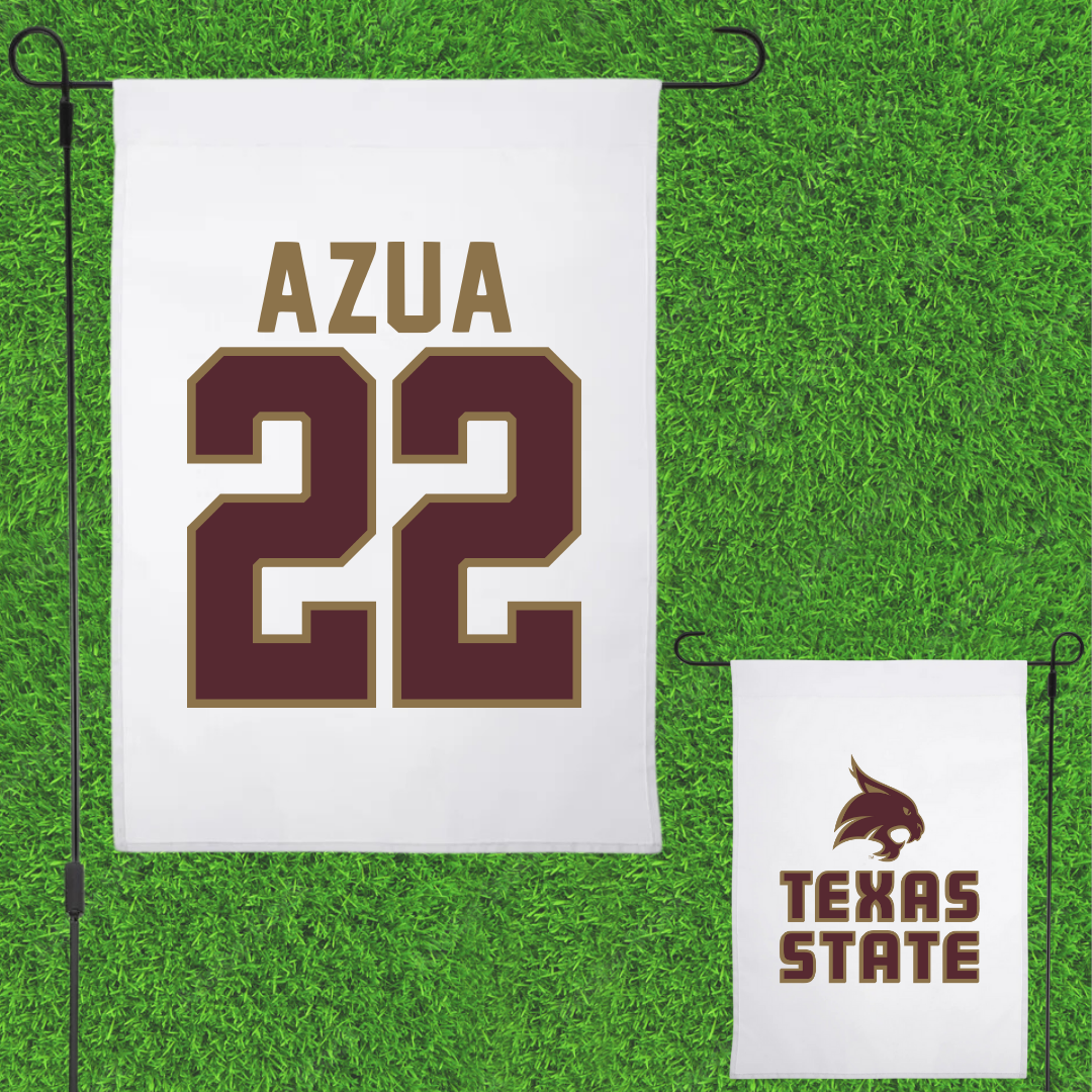 Texas State University Softball White Garden Flag - #22 Madison Azua