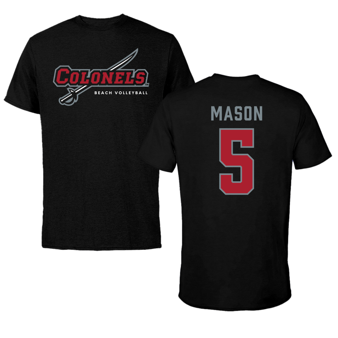 Nicholls State University Beach Volleyball Black Performance Tee - #5 Hailey Mason