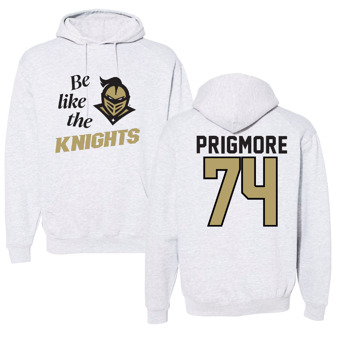 University of Central Florida Football Light Gray Be Like Us Hoodie - #74 Matthew Prigmore