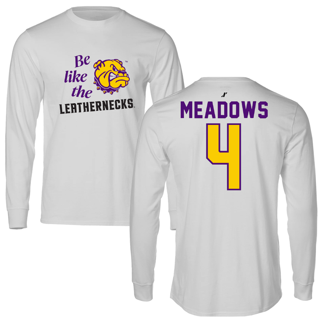 Western Illinois University Basketball Light Gray Be Like Us Performance Long Sleeve - #4 Allie Meadows