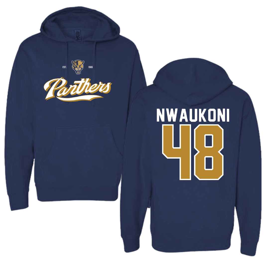 Florida International University Football Navy General Hoodie - #48 Richard Nwaukoni