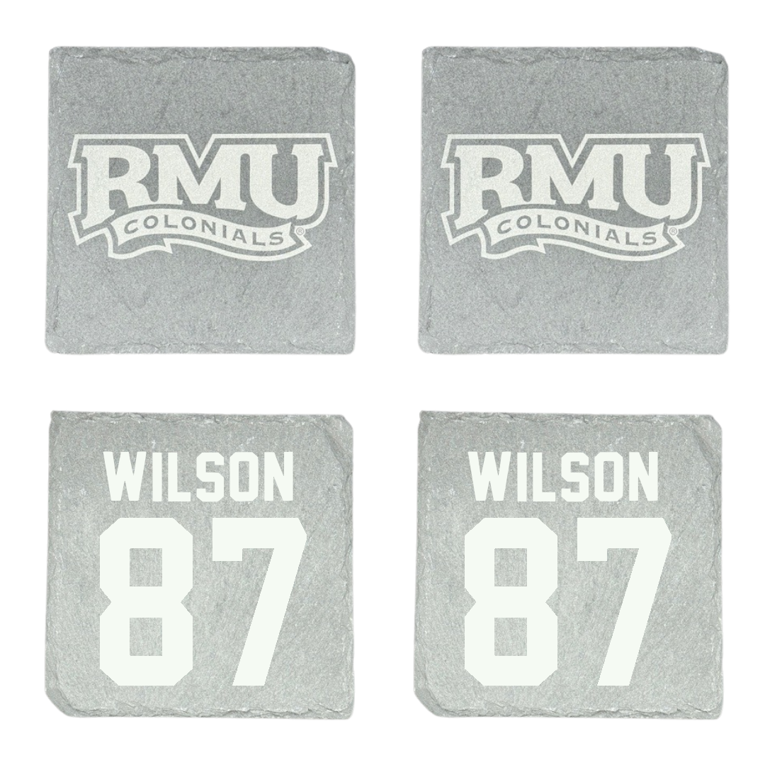 Robert Morris University Football Stone Coaster (4 Pack)  - #87 Trevor Wilson