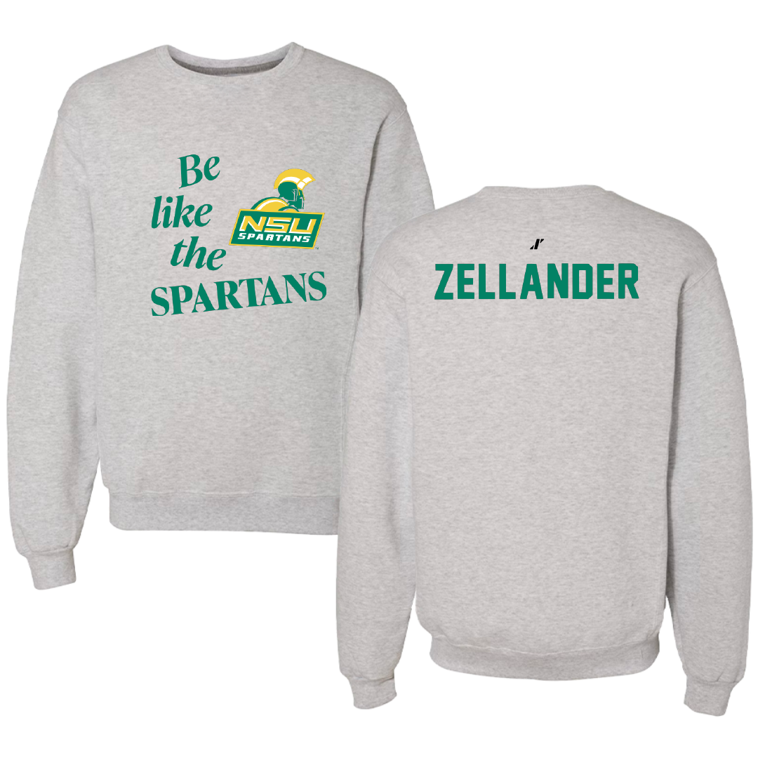 Norfolk State University TF and XC Light Gray Be Like Us Crewneck - Jeremiah Zellander