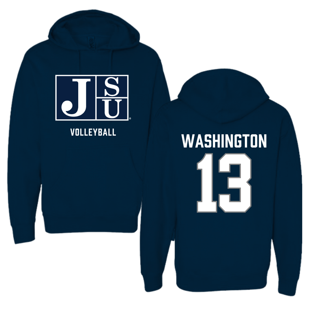 Jackson State University Volleyball Navy Hoodie - #13 Makenzie Washington