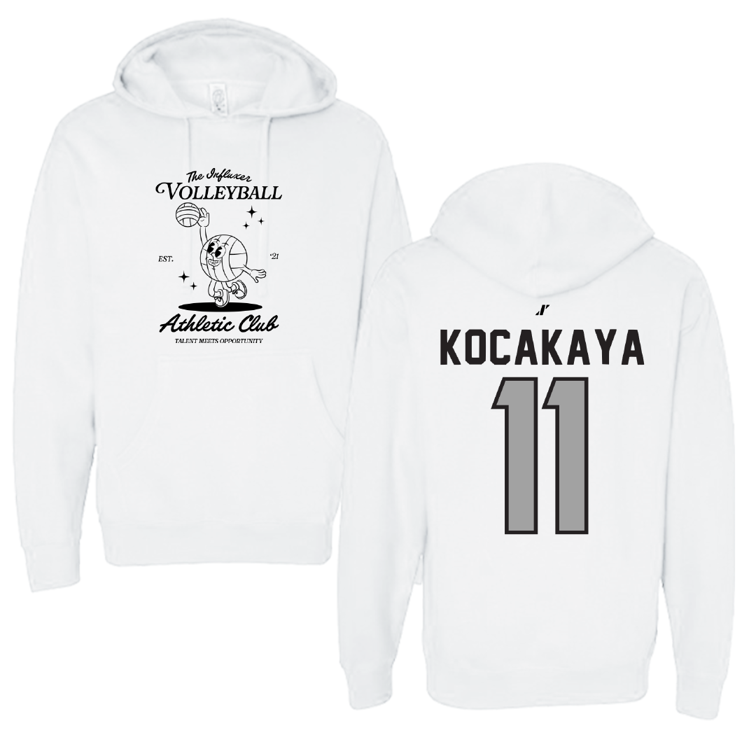 Volleyball White Influxer Athletic Club Hoodie - #11 Buse Kocakaya
