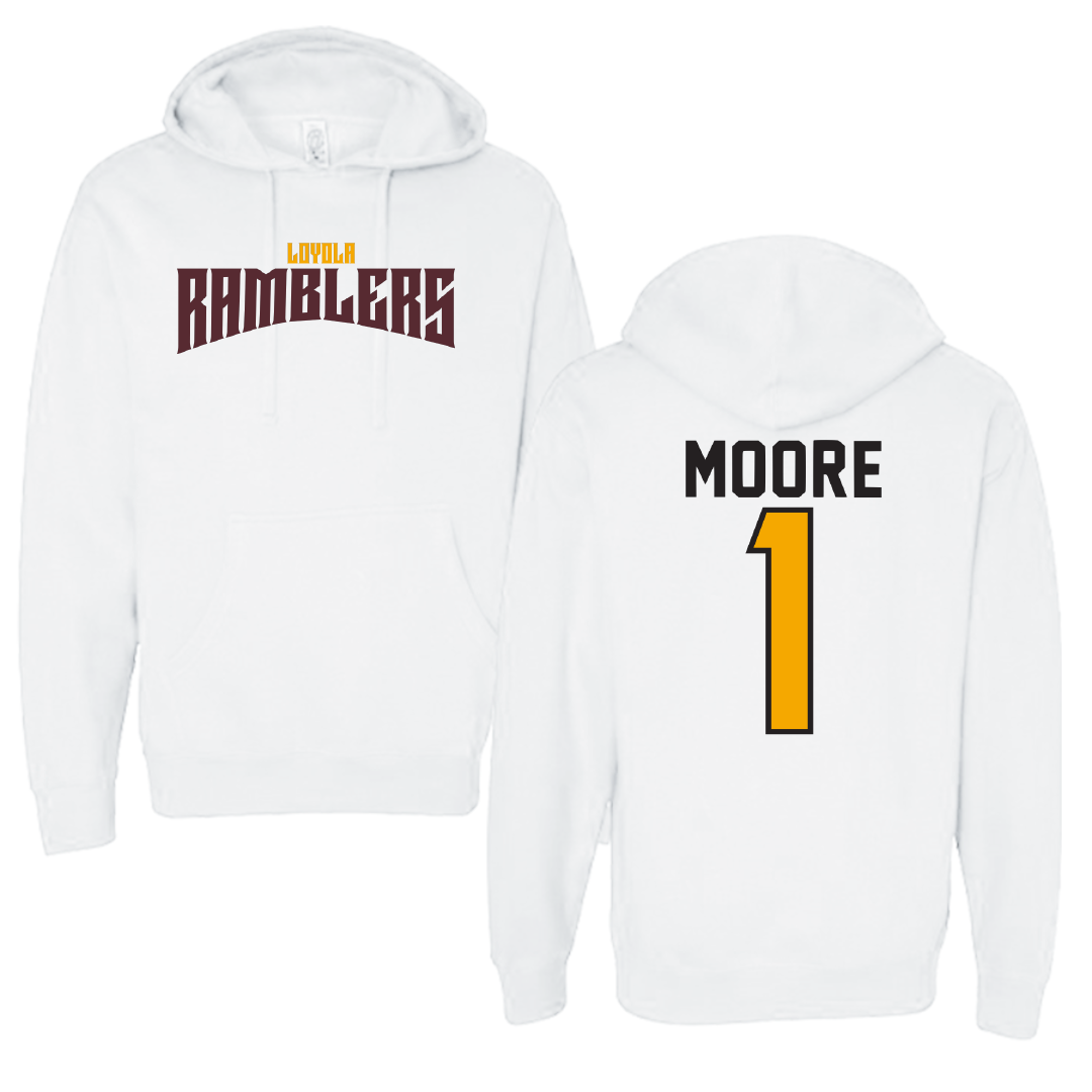 Loyola University-Chicago Basketball White Classic Hoodie - #1 Aaliyah Moore