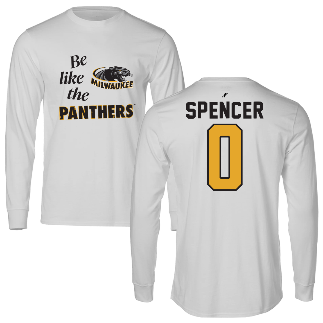 University of Wisconsin-Milwaukee Basketball Light Gray Be Like Us Performance Long Sleeve - #0 Pierce Spencer