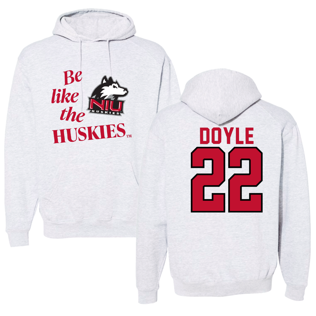 Northern Illinois University Basketball Light Gray Be Like Us Hoodie - #22 Alecia Doyle
