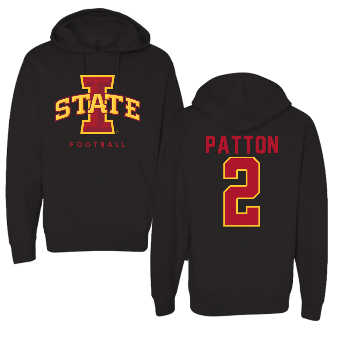 Iowa State University Football Black Hoodie - #2 Jamison Patton