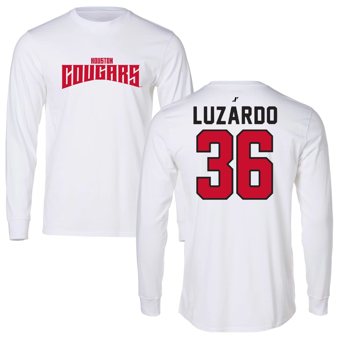 University of Houston Baseball White Classic Long Sleeve - #36 Diego Luzardo