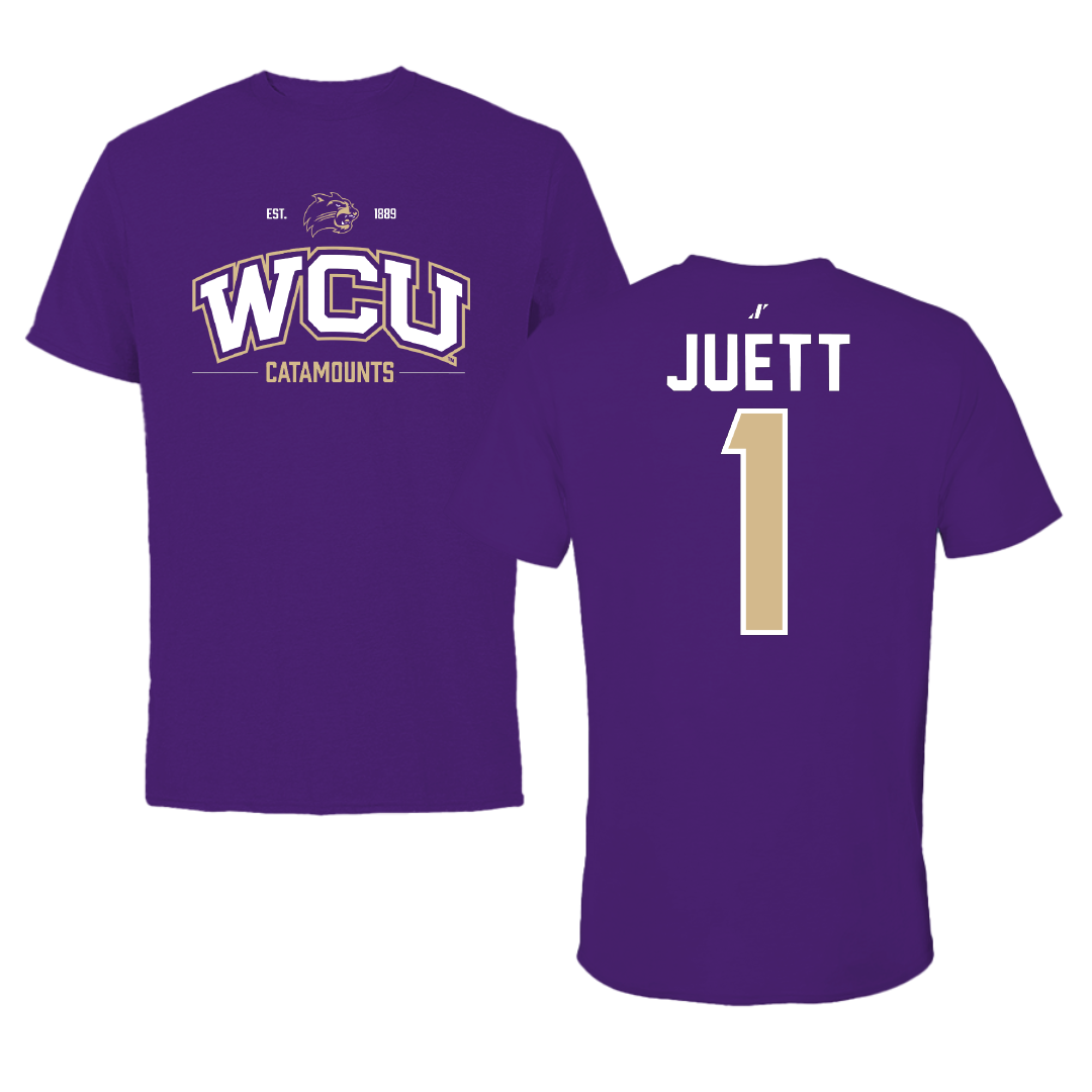 Western Carolina University Softball Purple General Tee - #1 Tessa Juett