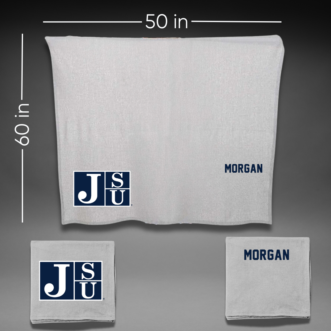 Jackson State University Cheer Gray Blanket - Tylah Morgan