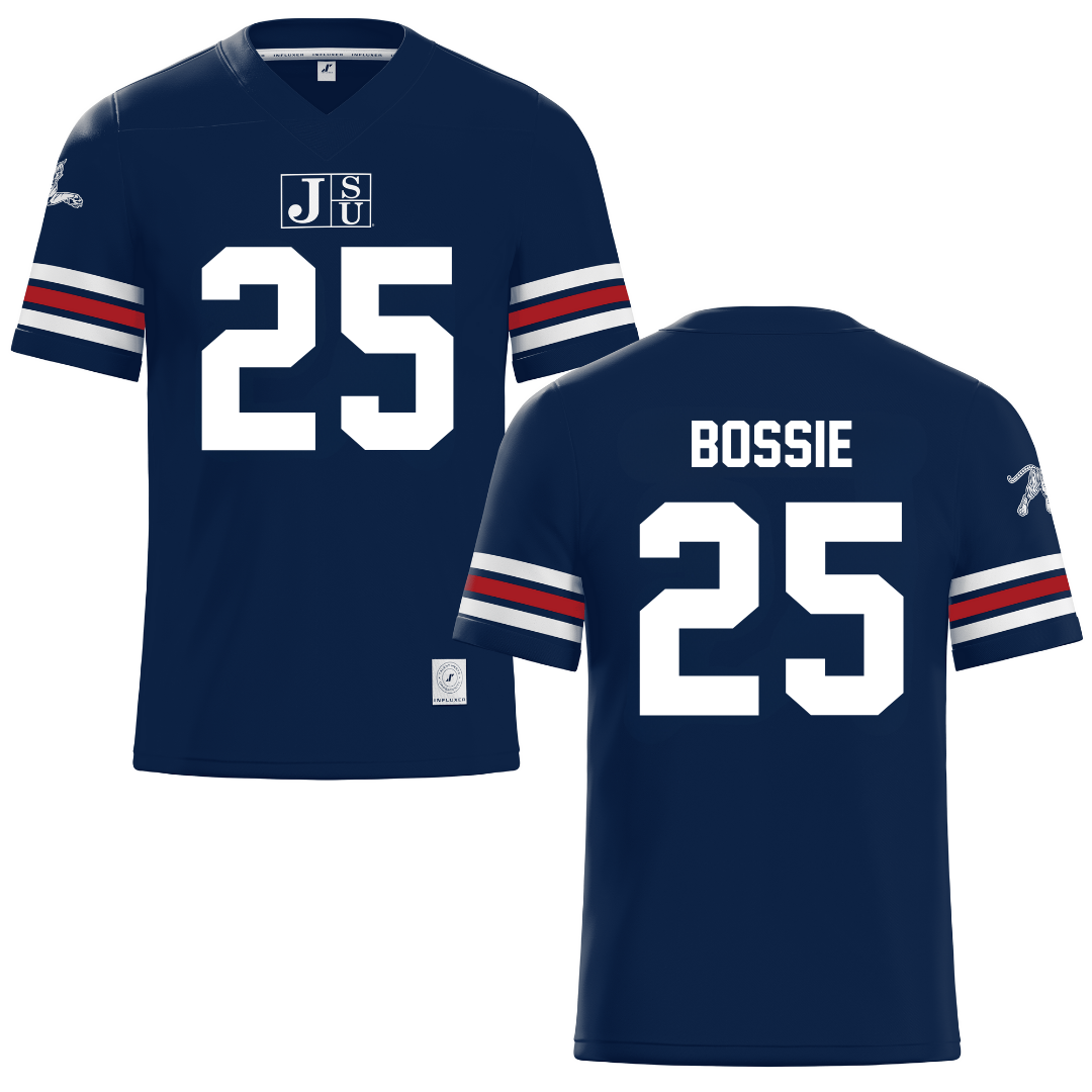 Jackson State University Navy Football Jersey - #25 Jaden Bossie