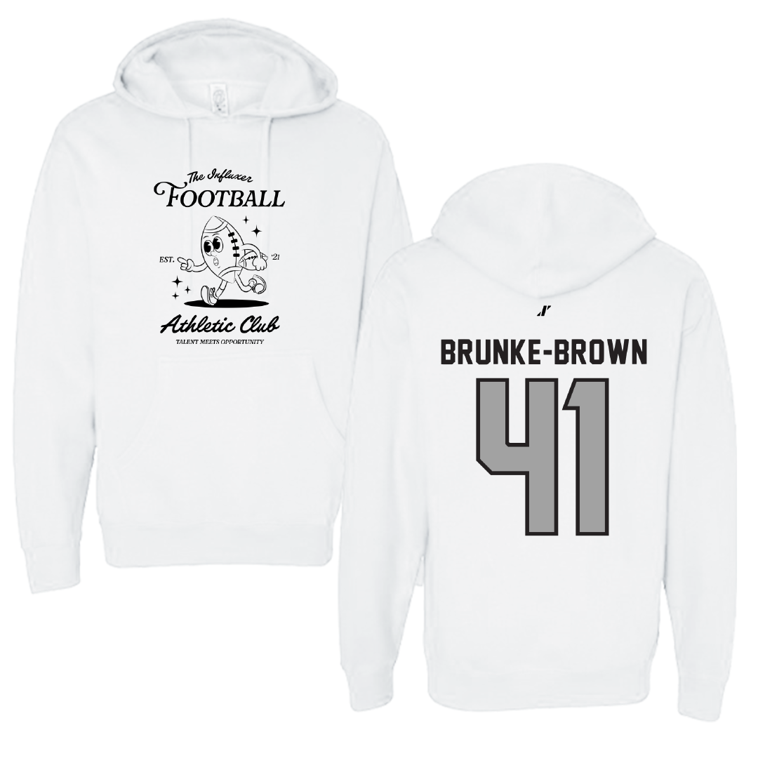 Football White Influxer Athletic Club Hoodie - #41 Colton Brunke-Brown
