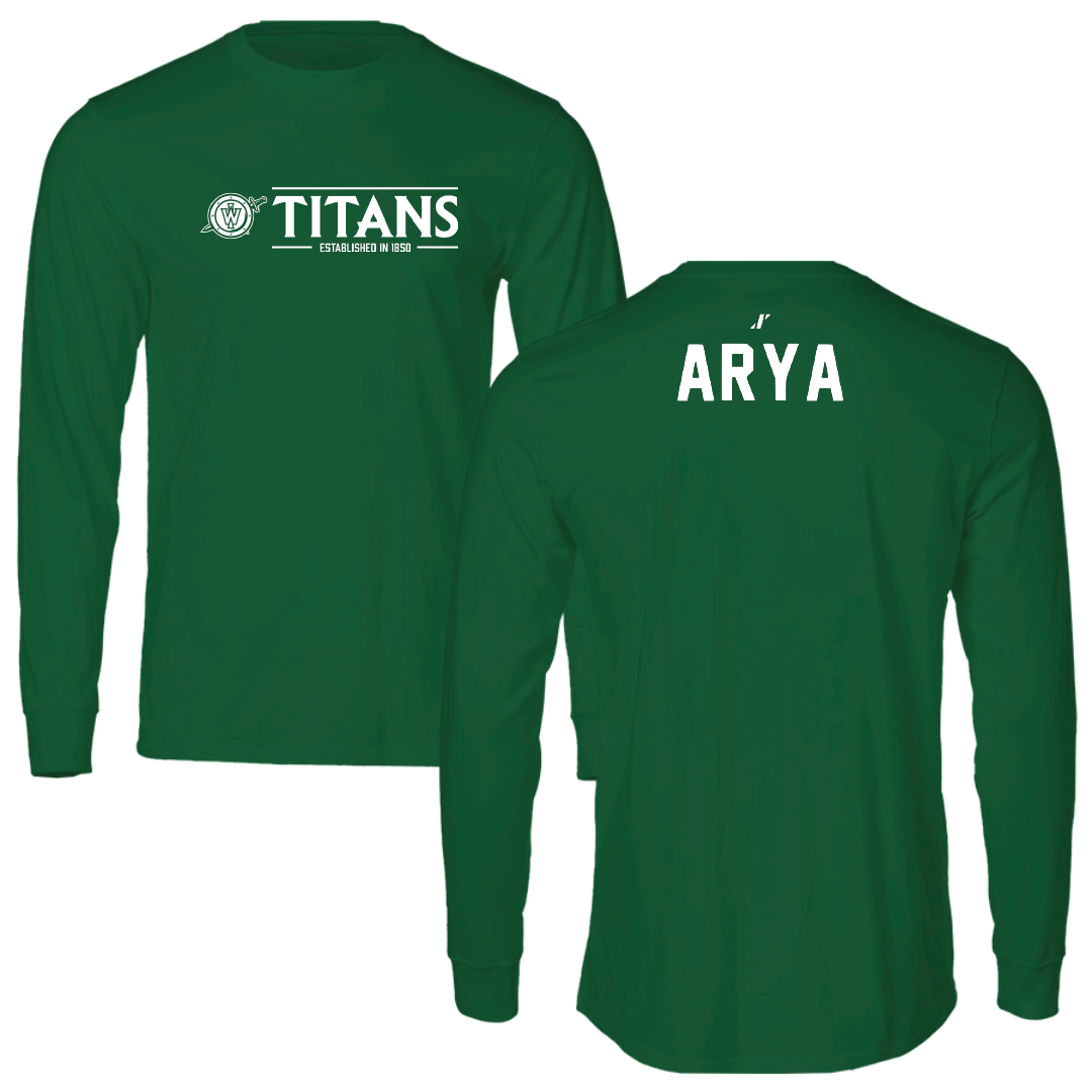 Illinois Wesleyan University TF and XC Green General Performance Long Sleeve - Justin Arya