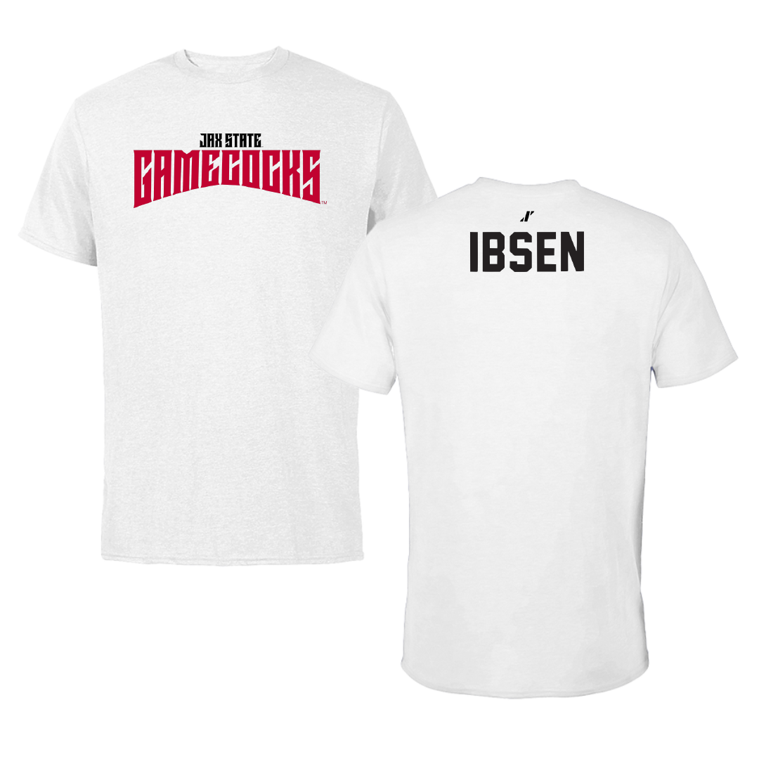 Jacksonville State University TF and XC White Classics Tee - Lennon Ibsen