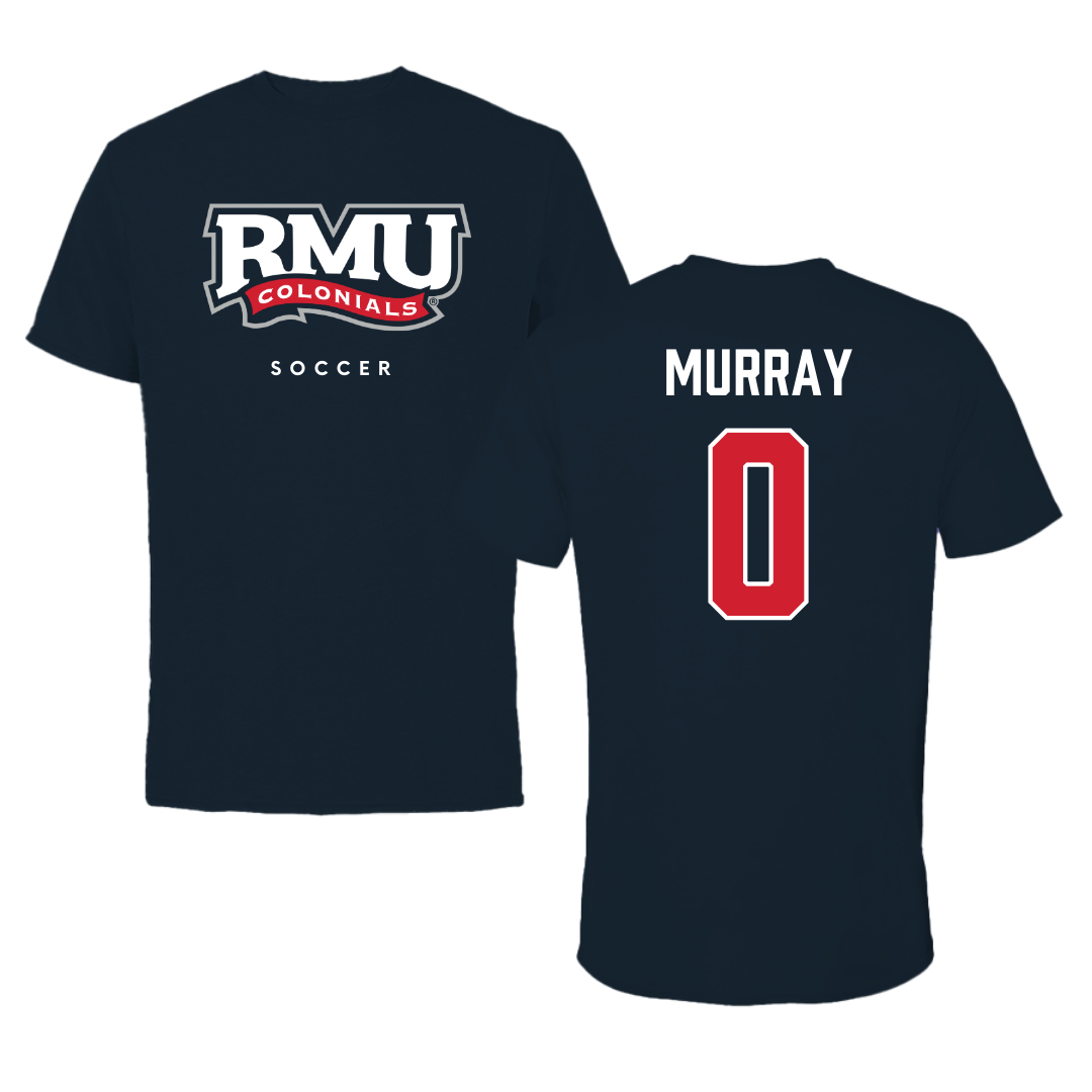 Robert Morris University Soccer Navy Performance Tee - #0 Brenna Murray