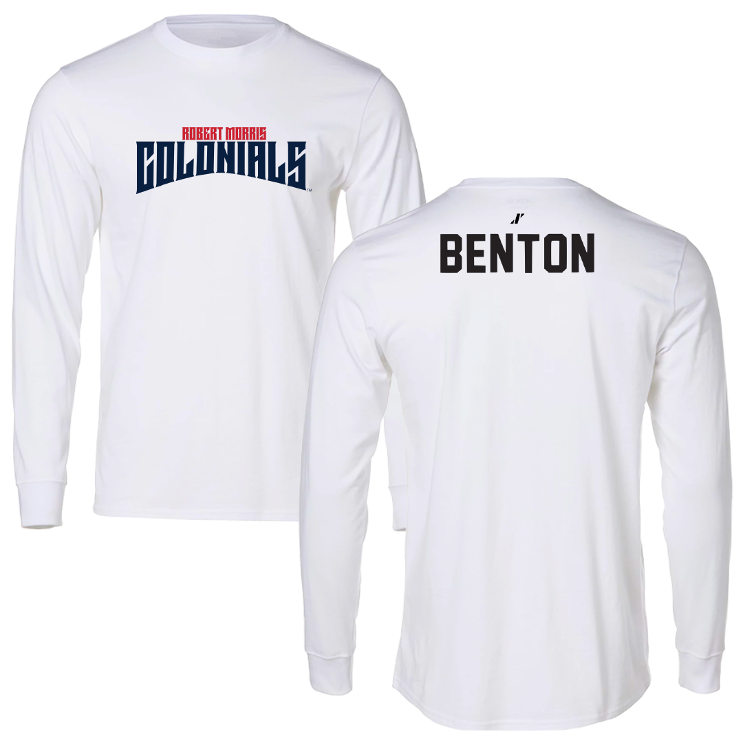 Robert Morris University TF and XC White Classic Long Sleeve - Ny'Asia Benton