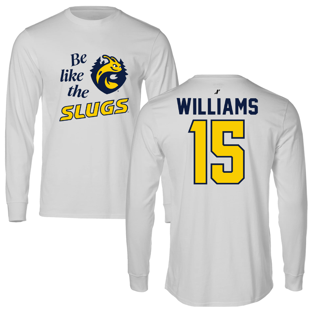 University of California-Santa Cruz Volleyball Light Gray Be Like Us Long Sleeve - #15 Ryan Williams