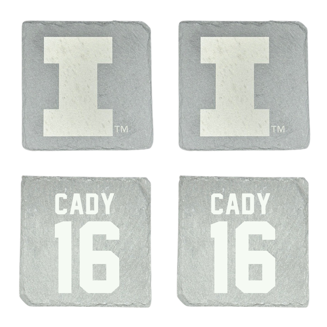 University of Illinois Softball Stone Coaster (4 Pack)  - #16 Ella Cady