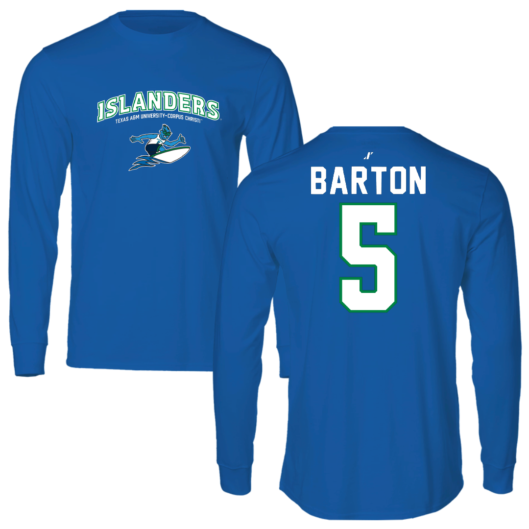 Texas A&M University-Corpus Christi Soccer Blue General Long Sleeve - #5 Emmie Barton
