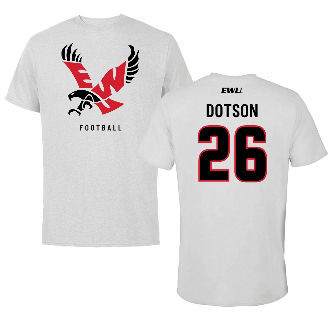 Eastern Washington University Football Light Gray Tee - #26 Malik Dotson
