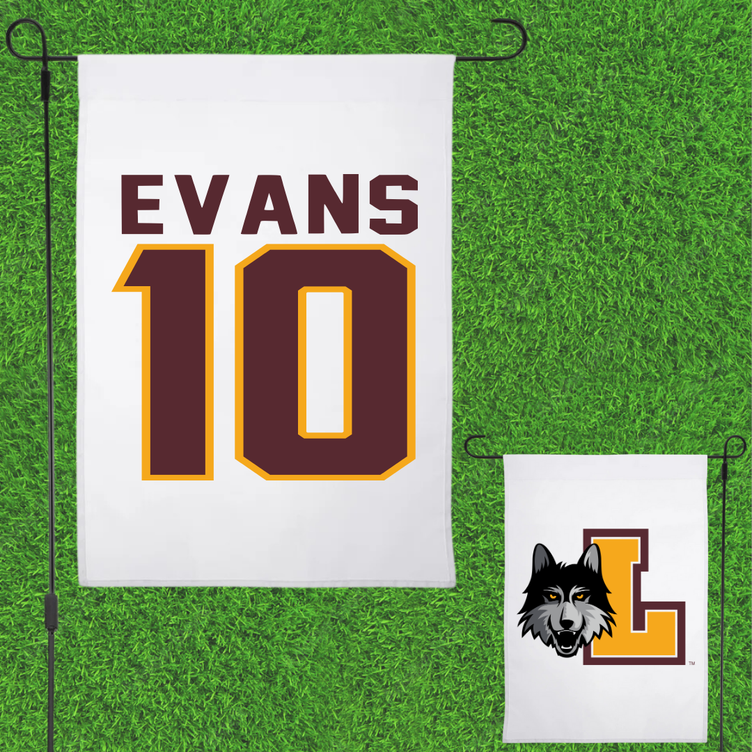 Loyola University-Chicago Volleyball White Garden Flag - #10 Cooper Evans