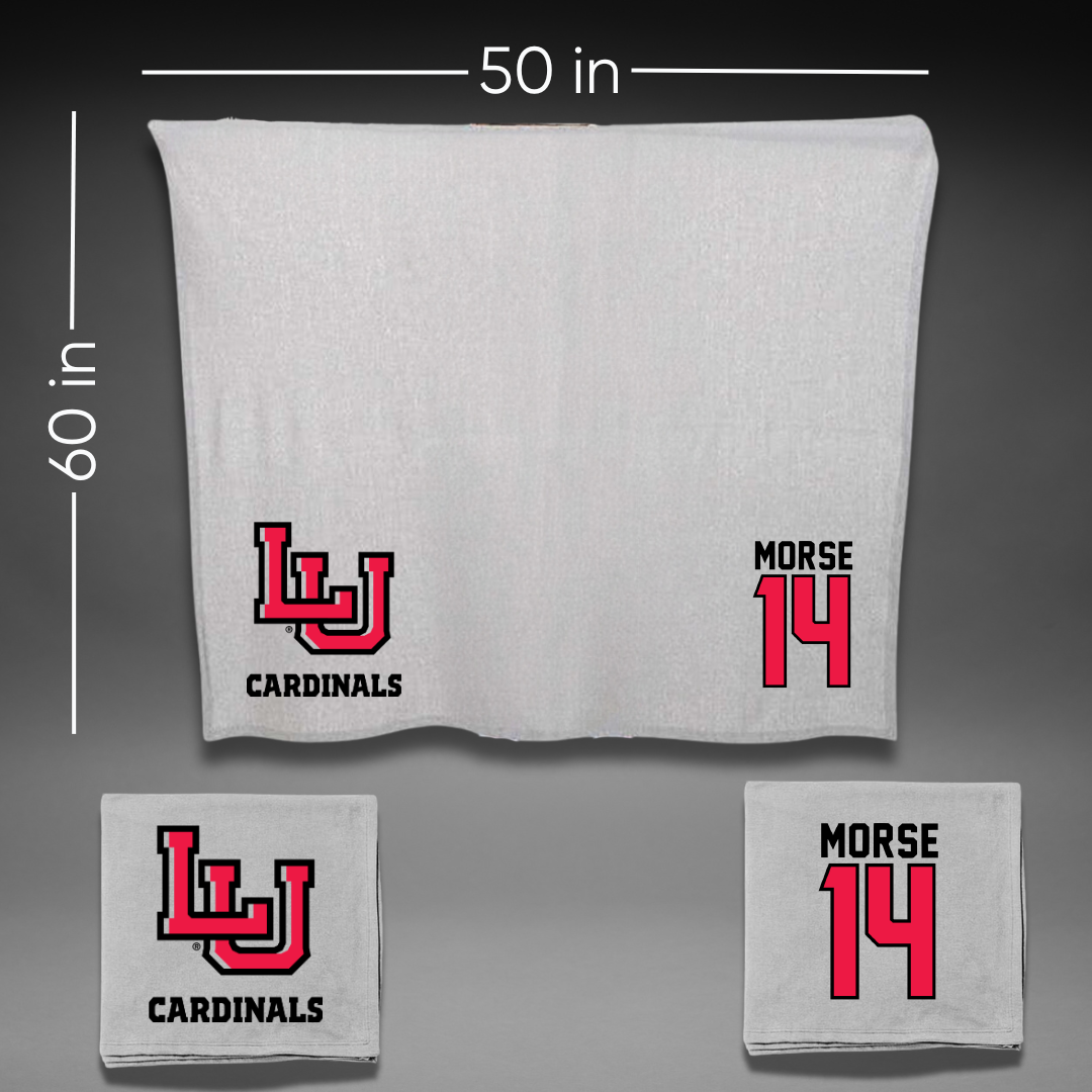 Lamar University Baseball Gray Blanket - #14 Trhea Morse