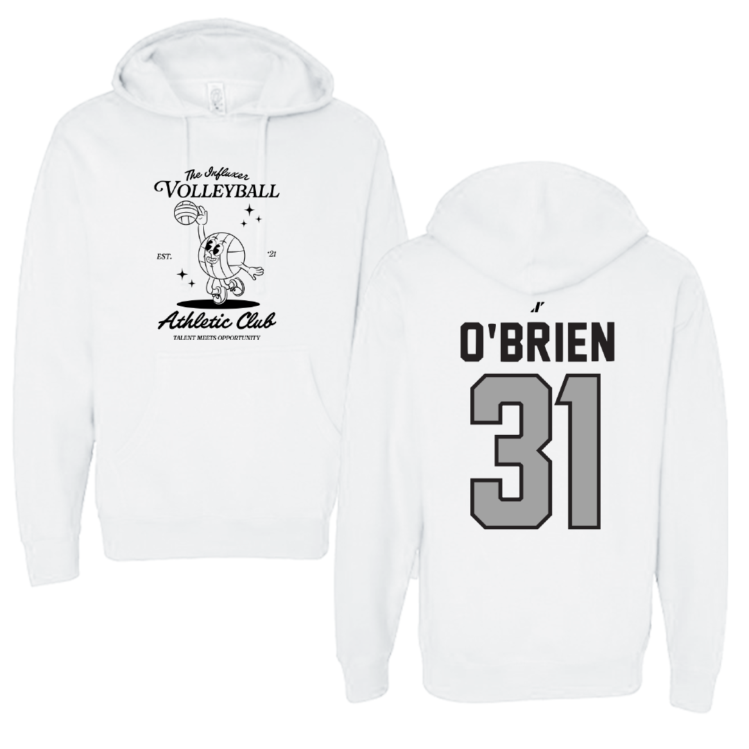 Volleyball White Influxer Athletic Club Hoodie - #31 Gavin O’Brien