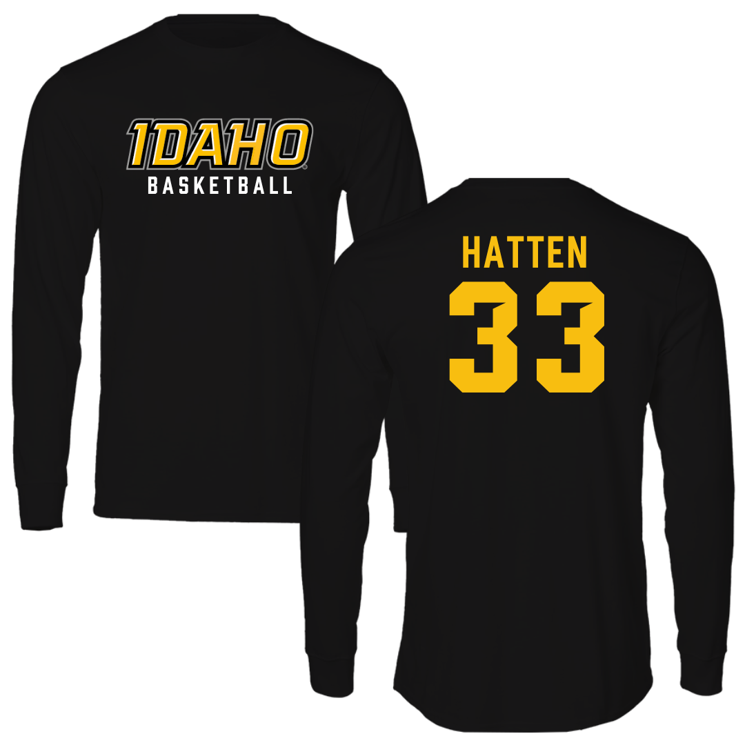 University of Idaho Basketball Black Long Sleeve - #33 Jack Hatten